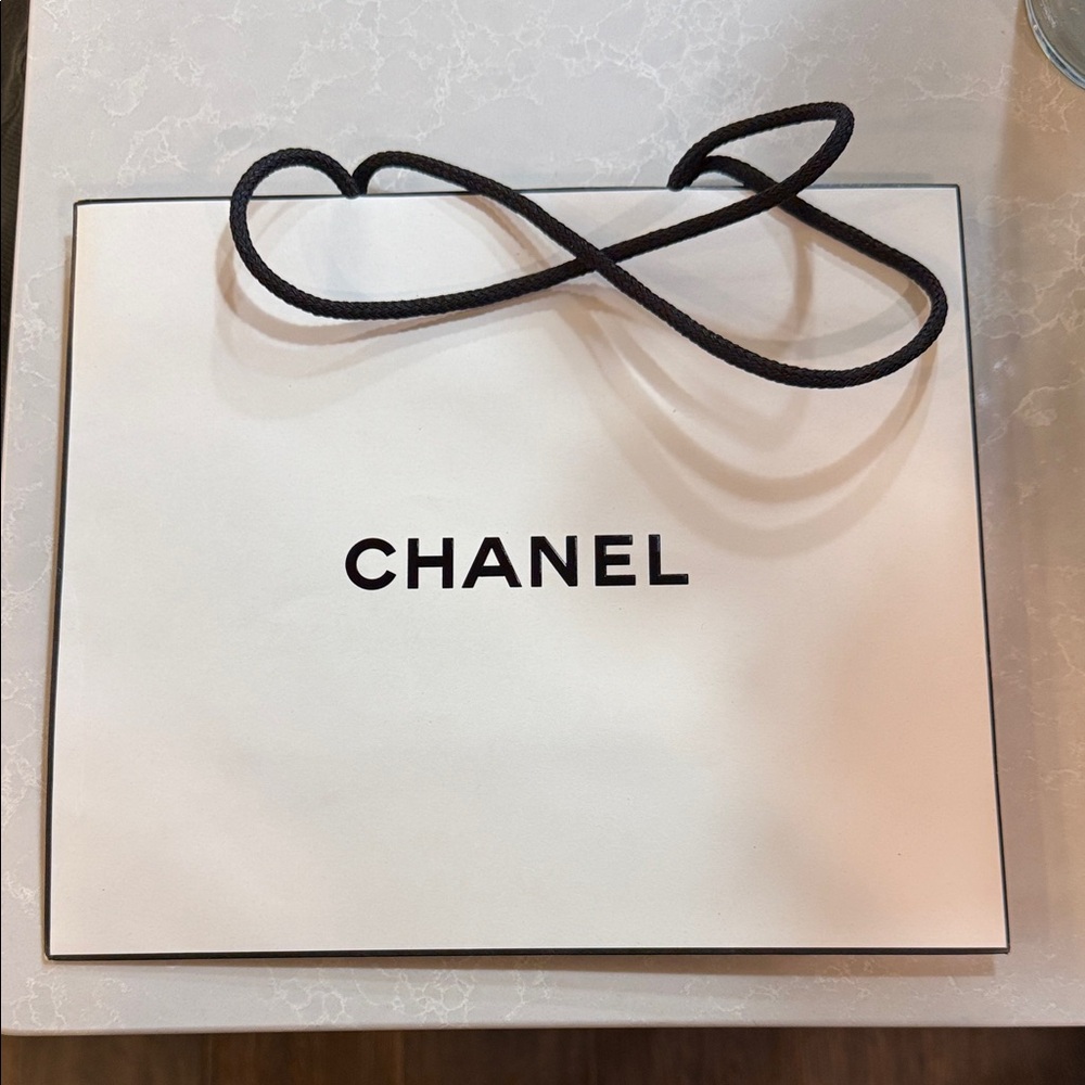 Authentic Chanel Classic White Paper Bag